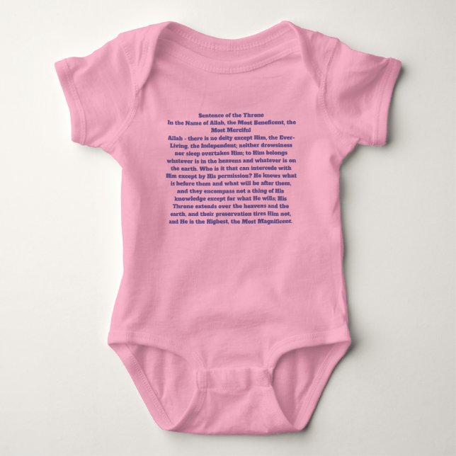 Body Para Bebê Ayatul Kursi (Frente)
