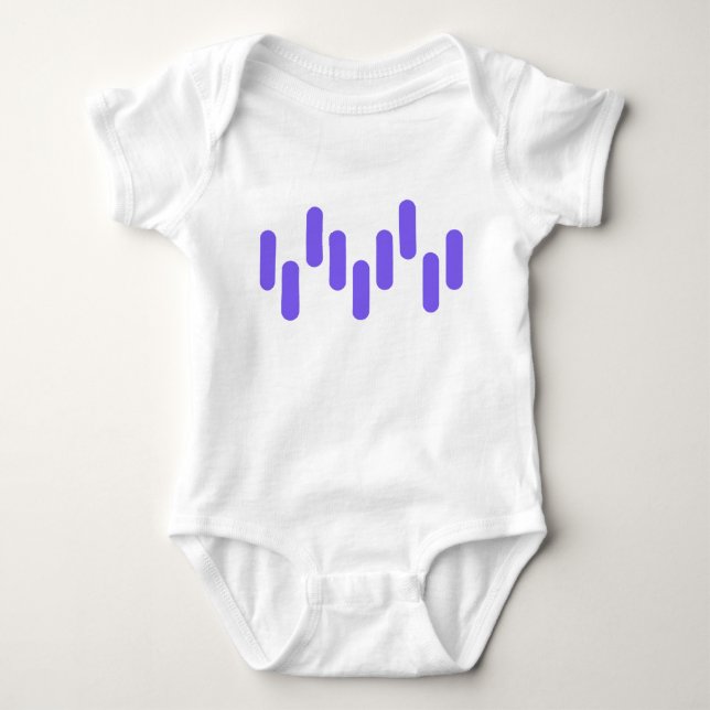 Body Para Bebê Azul-branco (Frente)