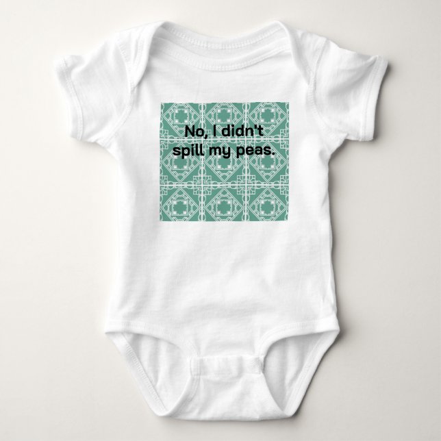 Body Para Bebê Azulejo Art Deco (Frente)