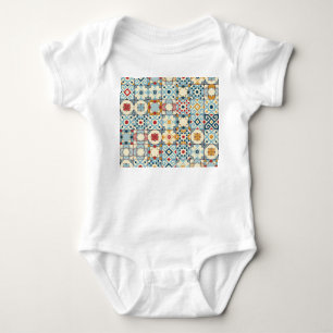 Body Para Bebê Azulejos marroquinos, um padrão perfeito e colorid