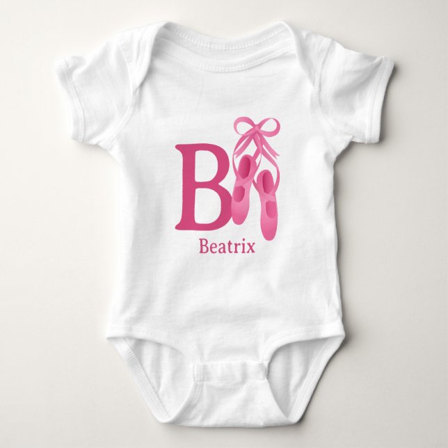 Body Para Bebê B é para Ballet Personalizar (Frente)