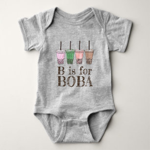 Body Para Bebê B é para Boba Bubble Tapioca Pearl milk Tea