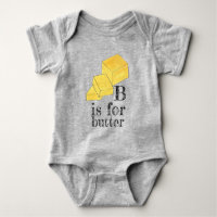 B é para BUTTER Yellow Stick Dairy Letter B ABC