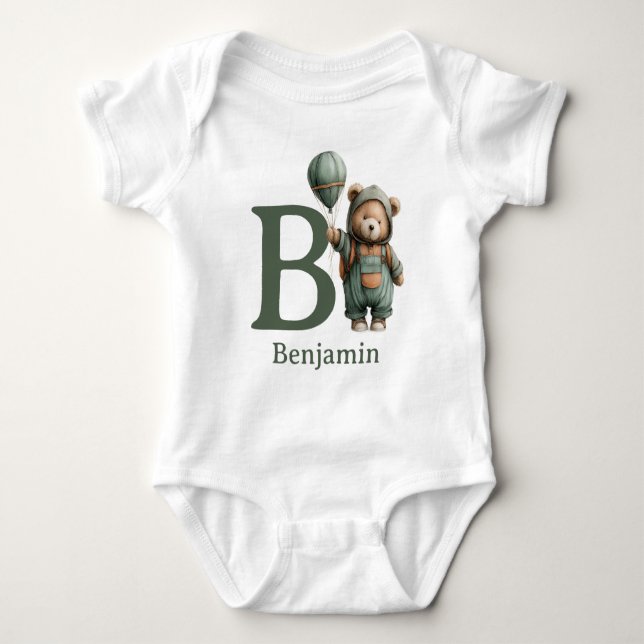Body Para Bebê B é para Urso Personalizar (Frente)