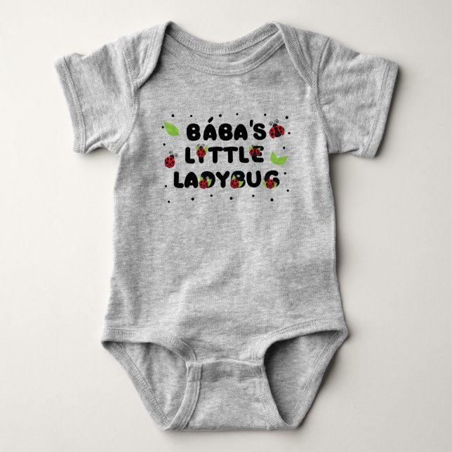 Body Para Bebê Bába's Little Ladybug - Fofo  (Frente)