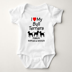 Body Para Bebê Baby ama Três Cães Touro Terrier