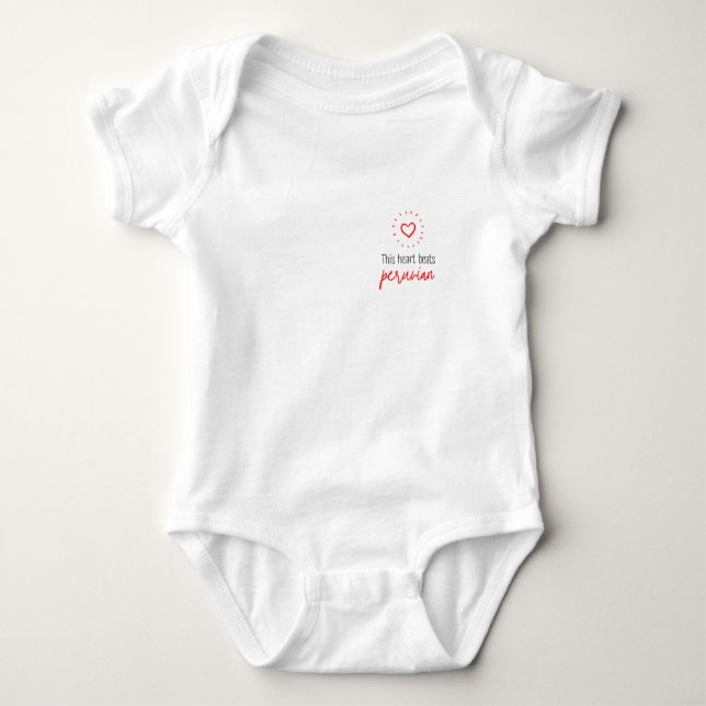 Body Para Bebê Baby body: This heart beats peruvian (Frente)