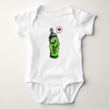 Baby Bodysuit Grafite Love Spray Paint Can