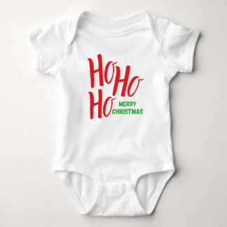 Body Para Bebê Baby Bodysuit : Ho Ho Ho Merry Christmas (white)