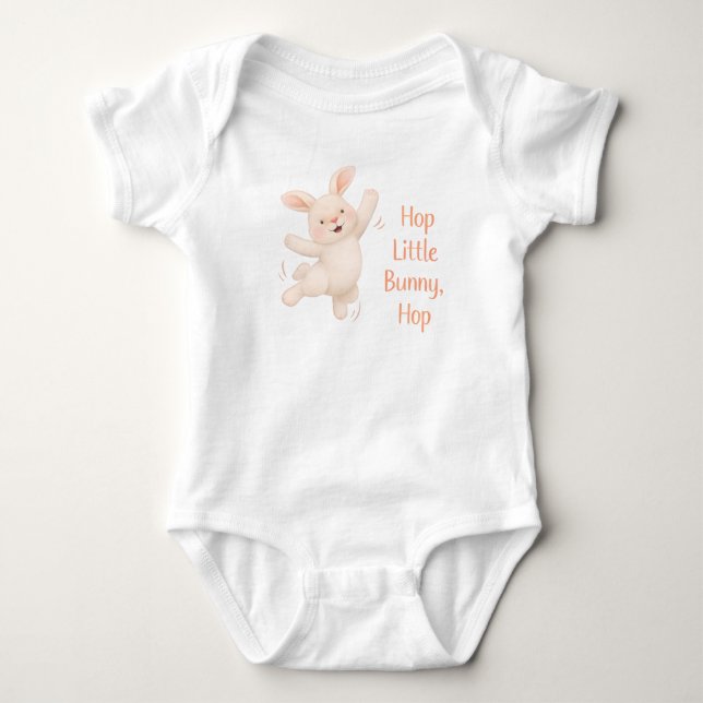 Body Para Bebê Baby Bodysuit – Hop Little Bunny, Hop (Frente)