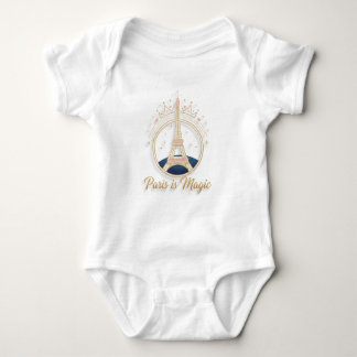 Body Para Bebê Baby Bodysuit - Paris Elegant Eiffel Tower
