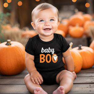 Body Para Bebê Baby Boo Laranja Fantasma Família Correspondente H