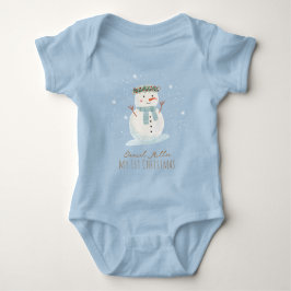 Body Para Bebê Baby Boy Cute Snowman Primeiro Natal