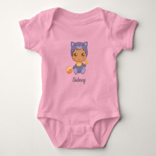 Body Para Bebê Baby Boy Girl Purple Cat