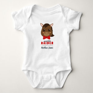 Body Para Bebê Baby Boy Horse Red & Black Bodface