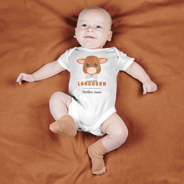 Body Para Bebê Baby Boy Longhorn Burt Orange (Criador carregado)