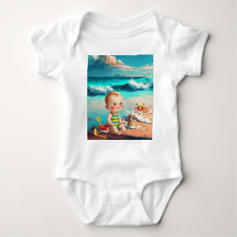 Body Para Bebê Baby Boy na Praia