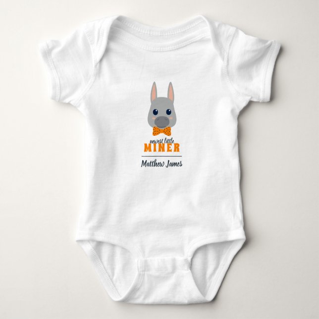 Body Para Bebê Baby Boy Orange Donkey (Frente)