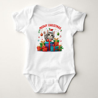 Body Para Bebê Baby Christmas Kitty With Gift