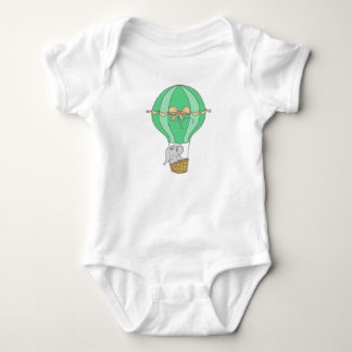 Body Para Bebê Baby Elephant Flying in Balloon Gender Neutral 