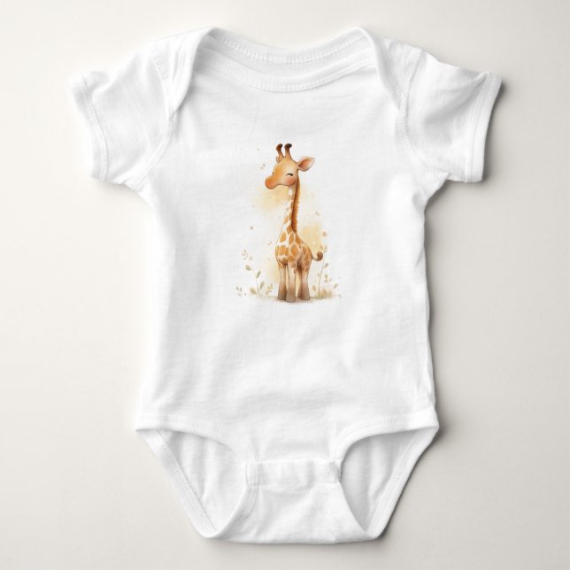 Body Para Bebê Baby Giraffe, Zoo Animal, Safari (Frente)