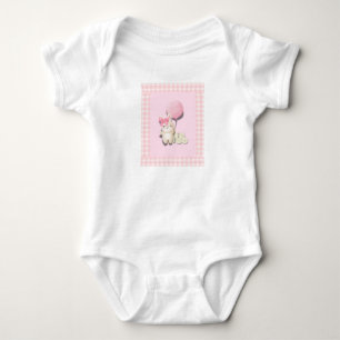 Body Para Bebê Baby Girl Bunny Nursera Impressão - Anima Gingham