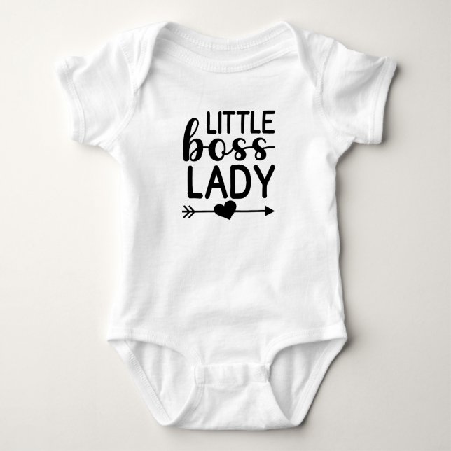 Body Para Bebê Baby Girl Little Boss Lady Funny (Frente)