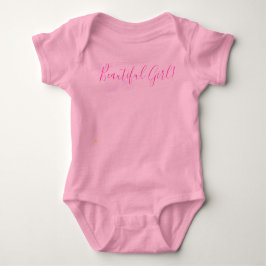 Body Para Bebê Baby Girl Pink Watercolor Chá de fraldas