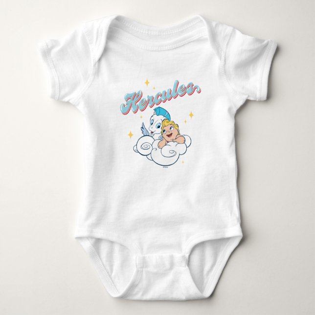 Body Para Bebê Baby Hercules and Pegasus on a Cloud Baby Bodysuit (Frente)
