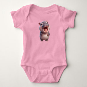 Body Para Bebê Baby Hippo Hippopotamus Cute Chibi