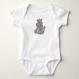Body Para Bebê Baby Hippo Personalizável