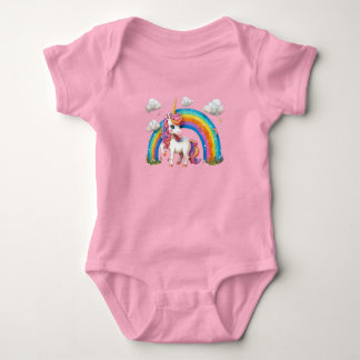 Body Para Bebê Baby Jersey Bodyfit Fairytale Unicorn