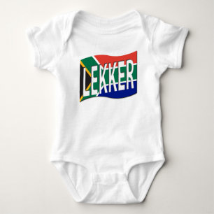 Body Para Bebê Baby Lekker South African 1-Piece in White