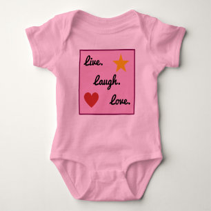 Body Para Bebê Baby Live Laugh Love Onsie
