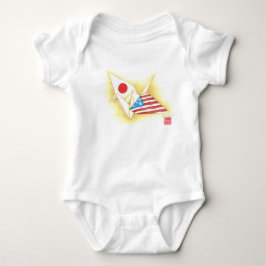 Body Para Bebê Baby One Piece ~ Amizade Japão-EUA