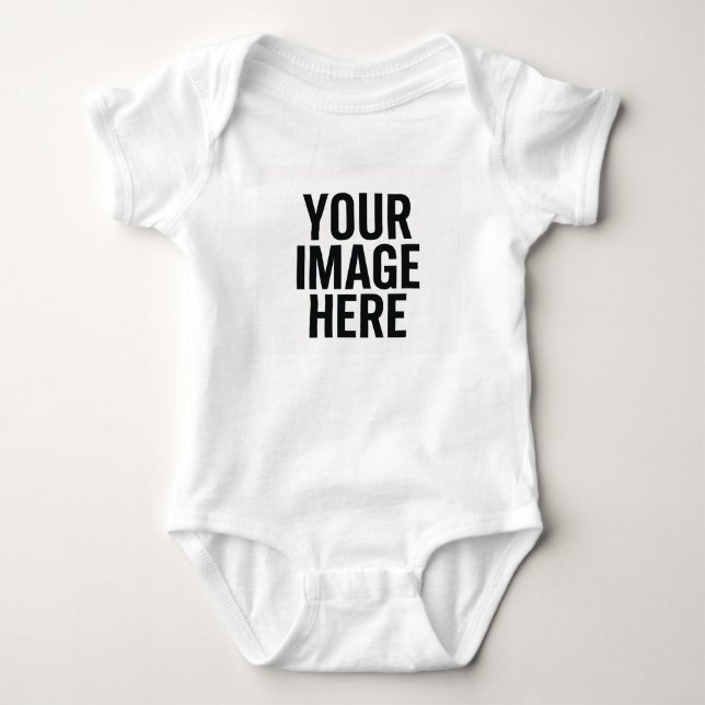 Body Para Bebê Baby Photo Upload Bodysuit Shirt (Frente)