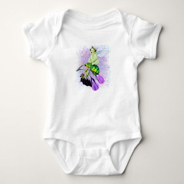 Body Para Bebê Baby Pixie Rindo em Beetle Ride (Frente)