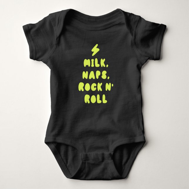 Body Para Bebê Baby Rock n' Roll Bodyfit (Frente)