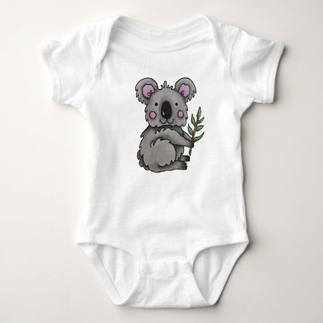 Body Para Bebê Baby romper koala design (Frente)