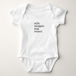 Body Para Bebê Baby Romper - Milk, Snuggle, Nap, Repeat
