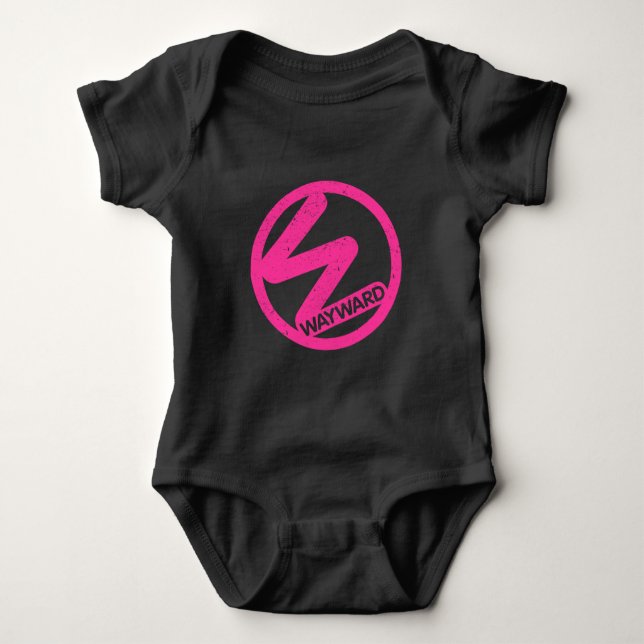 Body Para Bebê Baby Romper Pink Logo Wayward (Frente)