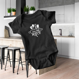 Body Para Bebê Baby Sous Chef Kitchen Utensil e Greenery