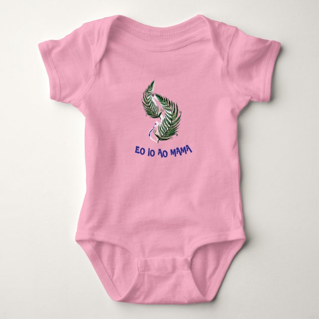 Body Para Bebê Baby Toddler Bodysuit New Zealand Aotearoa Fern  (Frente)