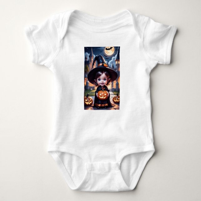 Body Para Bebê Baby whitch Halloween (Frente)