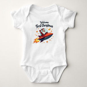 Body Para Bebê Babybody Weihnachten Meu primeiro bebê de natal