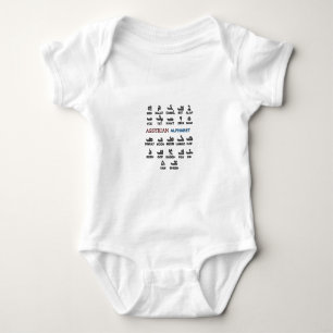 Body Para Bebê Babyonesie do alfabeto assírio