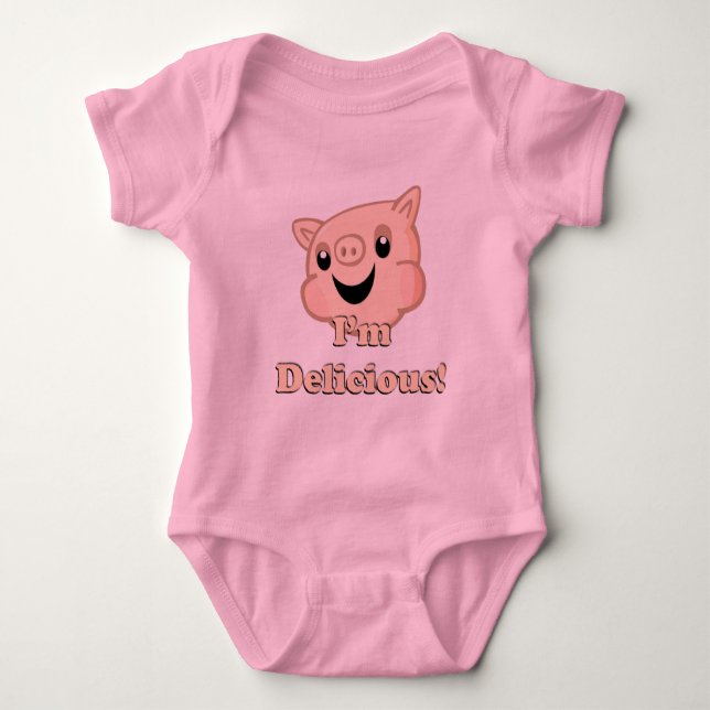 Body Para Bebê Bacon saboroso (Frente)