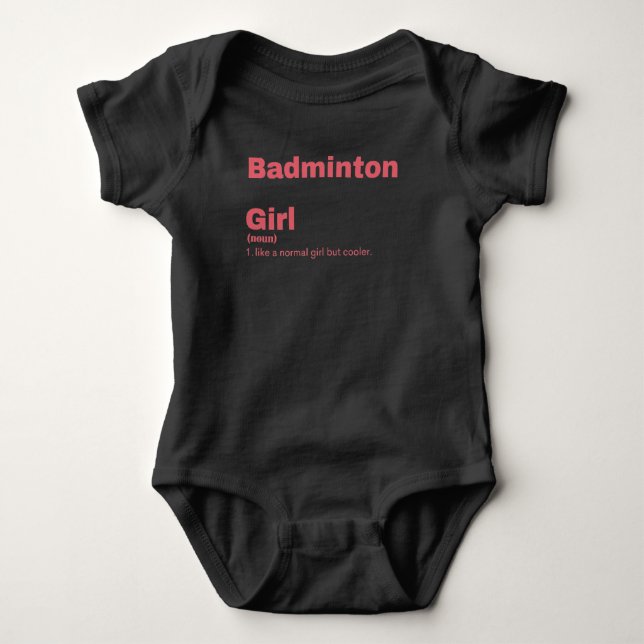 Body Para Bebê - Badminton  (Frente)