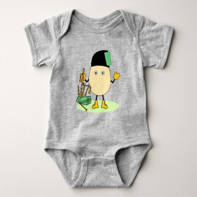 Body Para Bebê Bagpipe Egghead (Frente)