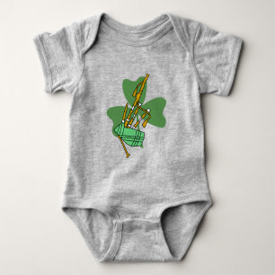 Body Para Bebê Bagpipe Shamrock